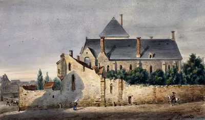 Остатки зданий отеля Пти Бурбон. by Огюст-Себастьен Бенар, 1810 — digital art print download