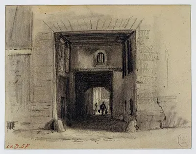 Проход Сен-Жан-де-Латран by Огюст-Себастьен Бенар, 1854 — digital art print download