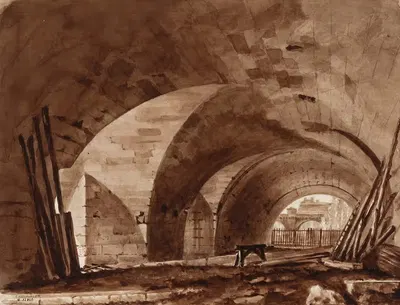 Своды на набережной Жевр by Огюст-Себастьен Бенар, 1810-1873 — digital art print download