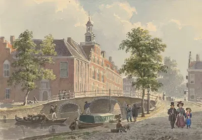 Het Spui te 's-Gravenhage, gezien naar het zuiden by Bartholomeus Johannes van Hove, 1800 - 1880 — digital art print download