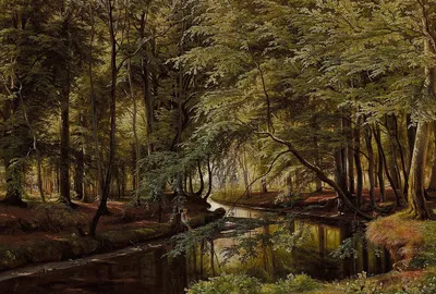 Часть из Дьягерсборгского парка. Мягкий дневной свет by Карл Фредерик Аагаард, 1857 — digital art print download