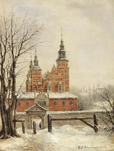 Розенборг зимой by Карл Фредерик Аагаард, 1853 — digital art print download