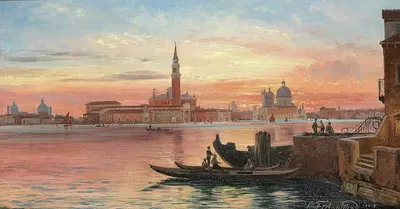 Венеция на закате by Карл Фредерик Аагаард — digital art print download