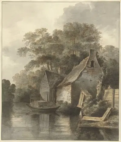 Дома у канала by Даниэль Керкхофф, 1776 - 1821 — digital art print download