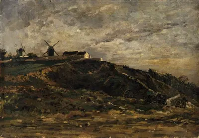 Мельницы Монмартра; северный склон by Эдмон Шарль Жозеф Йон, 1865 — digital art print download