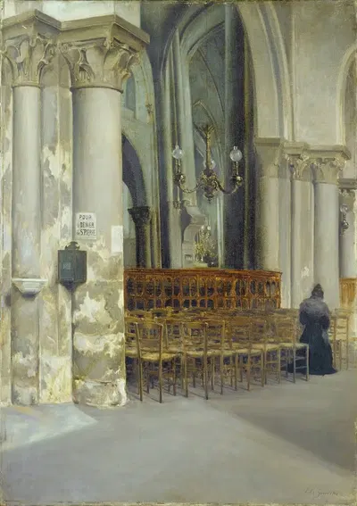 Intérieur de l'église Saint-Pierre-de-Montmartre. by Edouard Zawiski, 1895 — digital art print download