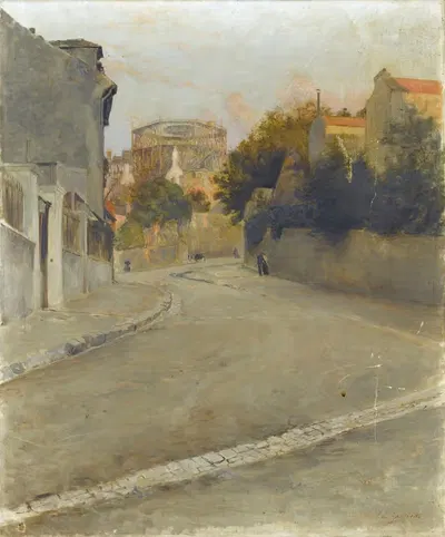 Le Sacré-Cœur en construction, vu de l'abreuvoir de Montmartre, vers 1895 by Edouard Zawiski, 1895 — digital art print…