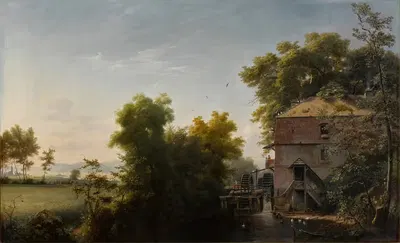 Водяная мельница в Хейлсберге by Эдуард Гертнер, 1846 — digital art print download