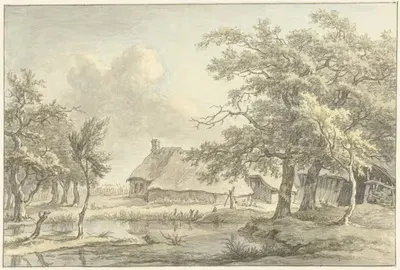 Ферма в Эекст (Дренте) by Эгберт ван Дриелст, 1755 - 1818 — digital art print download