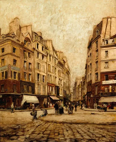 Улица Галанд by Эммануэль Лансье, 1888 — digital art print download