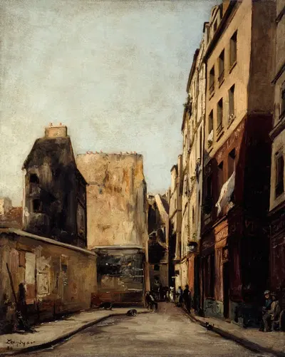 La Rue Saint-Julien-le-Pauvre by Эммануэль Лансье, 1886 — digital art print download
