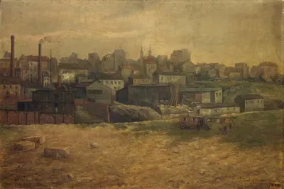 Бутт-о-Кай, вид с улицы Вульпьян, 13-й округ by Эжен де Менорваль, 1901 — digital art print download