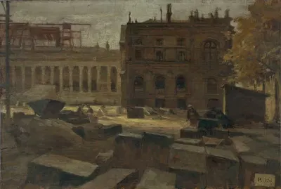 Снос Дворца промышленности на Елисейских полях by Южен Тригуле, 1899 — digital art print download