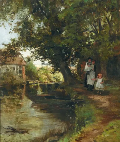 Из окрестностей Парижа by Федерико Зандоменеги, 1878 — digital art print download