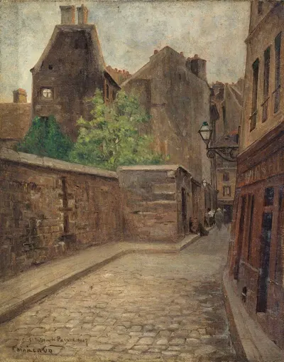 La rue Saint-Julien-le-Pauvre by Fernand Maillaud, 1902 — digital art print download