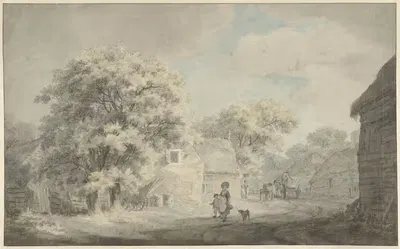 Фермерское заведение в Овервене by Франциск Андреас Милац, 1774 - 1808 — digital art print download
