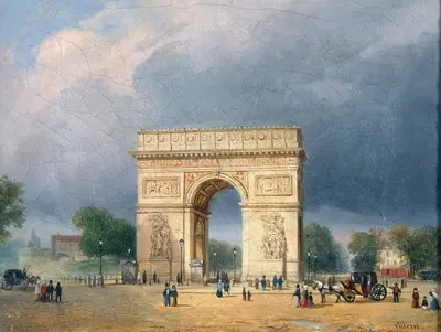 Триумфальная арка на площади Этоаль by Франсуа Этьен Виллере, 1840 — digital art print download