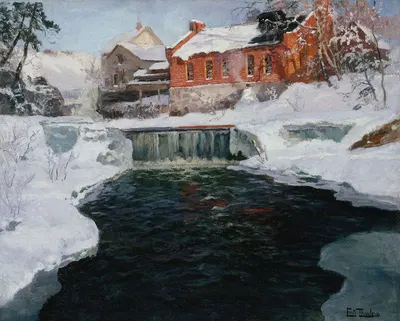 La nouvelle fabrique à Lillehammer by Frits Thaulow, 1905 - 1906 — digital art print download