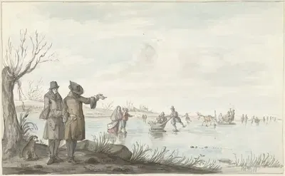 Зимний пейзаж by Геррит Грасдорп, 1661 - 1693 — digital art print download