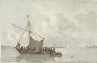 Вид на реку by Геррит Ламберц, 1786 - 1850 — digital art print download