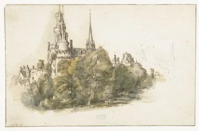 Вид на замок Антониуса в Антуане by Гиллис Нейтс, 1633 - 1687 — digital art print download