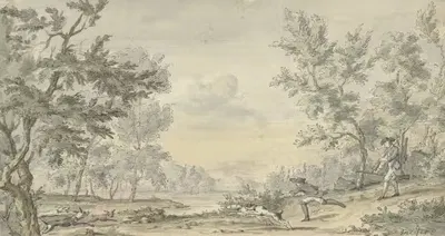 Охота на зайцев by Хендрик Мейер, 1754 - 1793 — digital art print download
