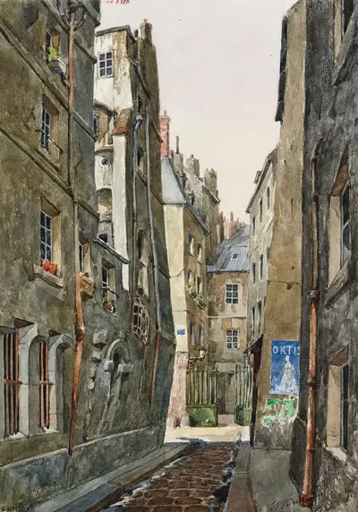 Улица Невр by Анри Берто, 1913 — digital art print download