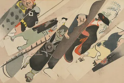 Оцу-е (Оцу-е) by Камисака Секка, 1909-1910 — digital art print download