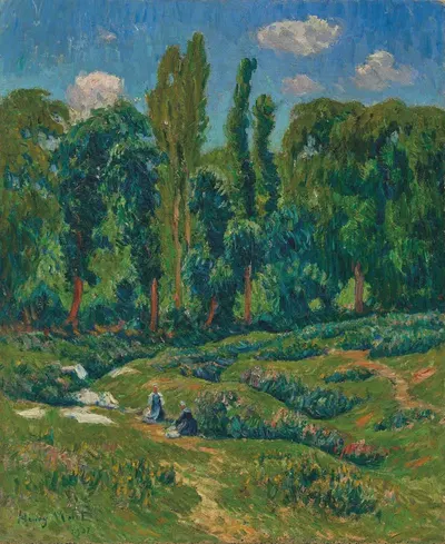 Женщины-стиральщицы by Генри Морет, 1907 — digital art print download