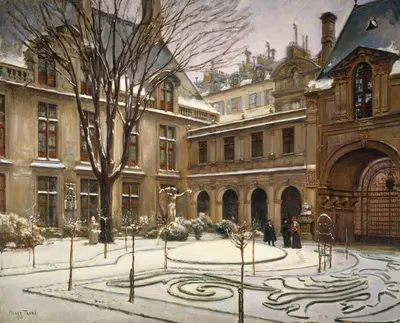 Le jardin du musée Carnavalet ; effet de neige by Henry Tenré, 1905 — digital art print download