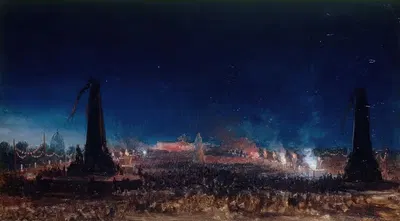 Праздник труда на Шамп-де-Марс, 21 мая 1848 by Гипполит Себрон, 1848 — digital art print download
