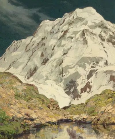 A View of the Grossglockner Region by Hugo Hodiener — digital art print download