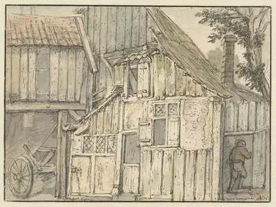Фасад фермерского дома by Исаак ван Остаде, 1631 - 1649 — digital art print download