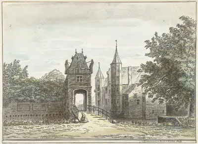 Het Huis te Zuylen by Jacob van Liender, 1748 — digital art print download