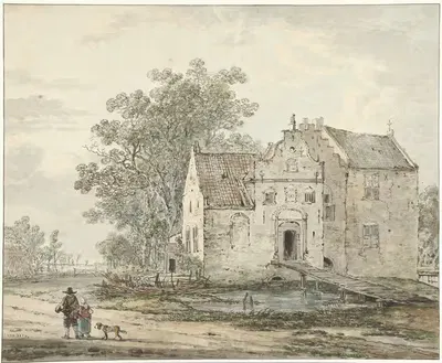 Kasteel IJzendoorn in de Betuwe by Jacob van Strij, 1766 - 1815 — digital art print download