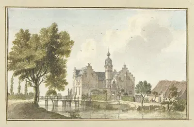 Дом Ден Хам, на Нирсе в Германии by Ян де Бейер, 1746 — digital art print download