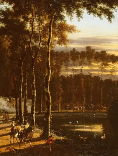 Аллея с ясеньями by Ян Хакаерт, 1670 — digital art print download