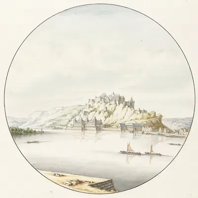 Замок Эренбрайтштайн by Ян ван Калл старший, 1666 - 1706 — digital art print download