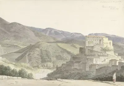 Итальянский пейзаж у Субиако by Иосиф Августус Книп, 1787 - 1847 — digital art print download