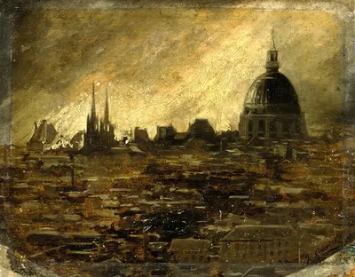 Пожары Коммуны, 24 мая 1871 by Жюль Жирарде, 1871 — digital art print download