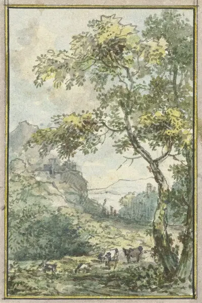 Пейзаж с скотом by Юриан Андриессен, 1752 - 1819 — digital art print download