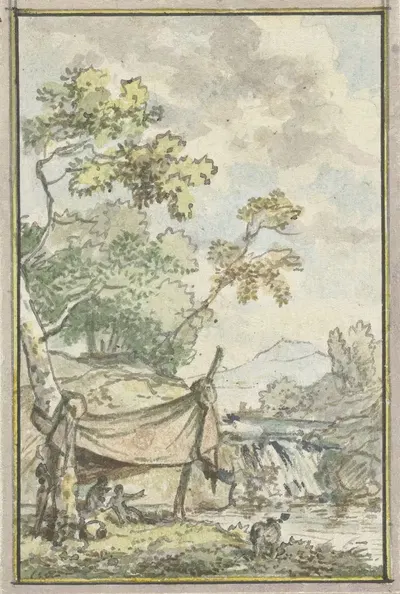 Пейзаж с водопадом by Юриан Андриессен, 1752 - 1819 — digital art print download