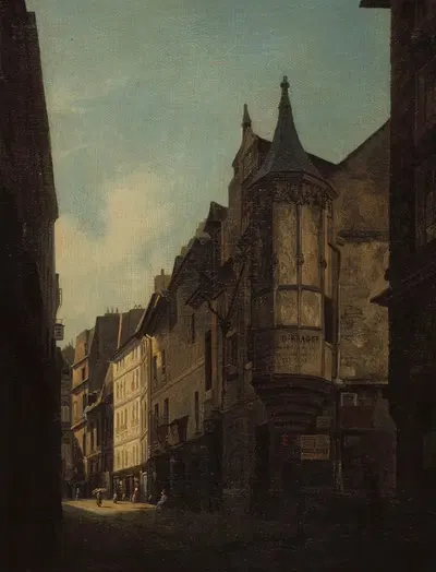 Эшафот отеля Шомберг на углу улиц Бейль и Жан Тисон by Ламбер Нолле, 1832 — digital art print download