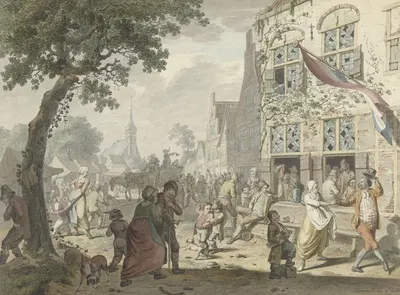 Деревенская ярмарка by Лендерт Овербек, 1762 - 1815 — digital art print download
