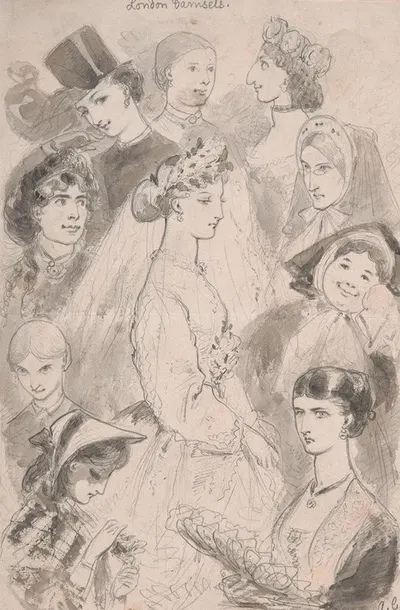 London Damsels by Аделаида Клаксон — digital art print download