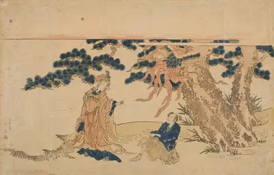 Перо-роба (Хагоромо) by Кацукава Сюнсэ, 1804–1818 — digital art print download