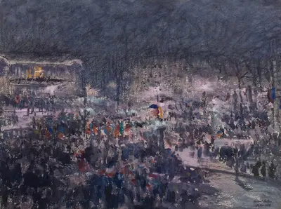 Марсельеза, исполненная в ложи Оперы Ме Шеналом 12 ноября 1918 by Луи-Гилбер Беллан, 1918 — digital art print download