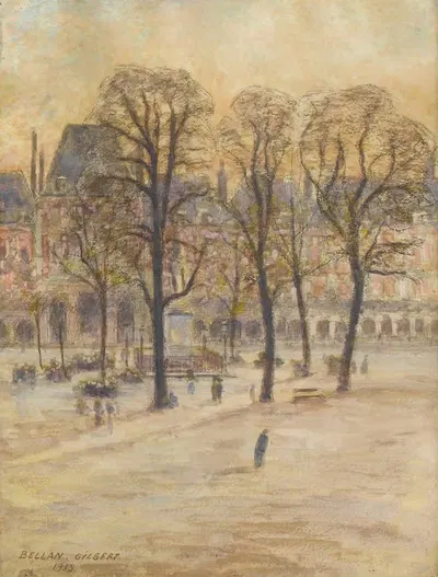Площадь Вожей, элемент триптиха by Луи-Гилбер Беллан, 1913 — digital art print download