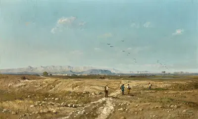 Сувенир из Крау, Прованс by Поль-Камиль Гигу, 1869 — digital art print download