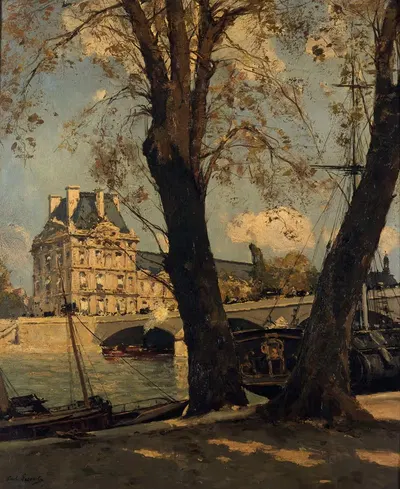 Фрегат на Королевском мосту by Поль Леконт, 1883 — digital art print download